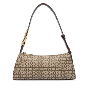 Torebka DKNY. Brązowe torebki klasyczne DKNY, bez wzorów, bez dodatków. Za 609,99 zł.