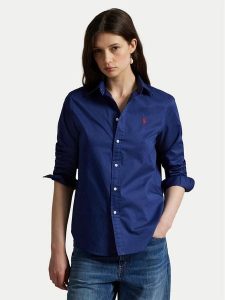 Polo Ralph Lauren Koszula 211A92177002 Granatowy Classic Fit. Niebieskie koszule Polo Ralph Lauren, l, bez wzorów, z bawełny, bez kołnierzyka, bez ramiączek. Za 429,99 zł.