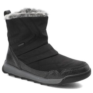 Czarne Śniegowce Cross Jeans Ocieplane Buty Damskie. Czarne buty zimowe Cross Jeans, z jeansu, bez obcasa, na platformie, bez zapięcia. Za 229,00 zł.