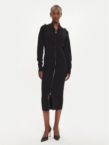 Pinko Sukienka codzienna Levulosio Abito 103989 A22A Czarny Slim Fit. Czarne kombinezony Pinko, na co dzień, s, bez wzorów, z syntetyku, bez kołnierzyka, bez ramiączek, proste. Za 669,00 zł.