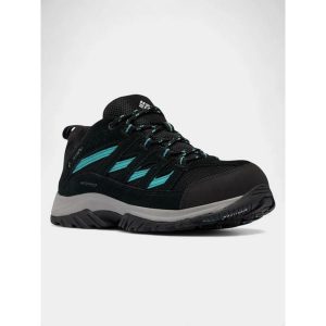 Wodoodporne buty turystyczne damskie Columbia Crestwood WP. Czarne buty trekkingowe Columbia, bez zapięcia. Za 382,99 zł.