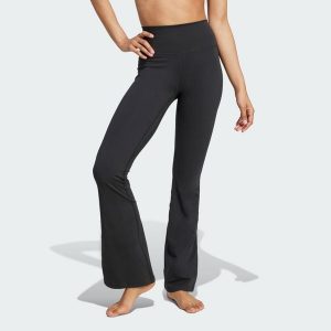 Legginsy All Me Flare. Czarne legginsy ADIDAS, bez wzorów. Za 279,00 zł.