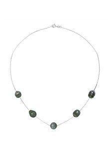 ATELIERS SAINT GERMAIN Srebrny naszyjnik z perłami tahiti - dł. 42 cm rozmiar: onesize. Czarne naszyjniki ATELIERS SAINT GERMAIN, z perłą, srebrne. Za 521,99 zł.