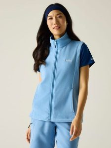 Regatta Kamizelka polarowa "Sweetness II" w kolorze błękitnym rozmiar: 46. Niebieskie kamizelki Regatta, bez wzorów, z polaru, bez kołnierzyka, bez ramiączek, bez kaptura. Za 75,16 zł.