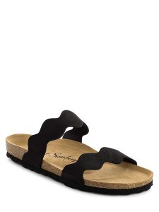 Sunbay Klapki "Bejuma" w kolorze czarnym rozmiar: 40. Czarne klapki Sunbay, bez wzorów, z materiału, z otwartym noskiem, bez obcasa. Za 153,71 zł.