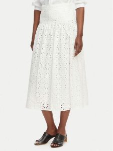 Marella Spódnica maxi Emme by Marella Ballo 2615101042 Biały Regular Fit. Białe spódnice Marella, bez wzorów, z bawełny, maxi. Za 466,99 zł.