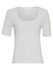 MOSS COPENHAGEN Koszulka w kolorze szarym rozmiar: L/XL. Szare bluzki Moss Copenhagen, l, bez wzorów, bez kołnierzyka, bez ramiączek. Za 109,78 zł.