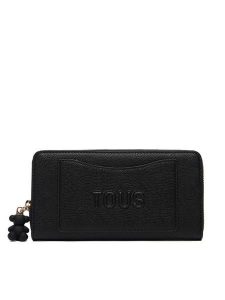 TOUS Portfel 2002374051 Czarny. Czarne portfele Tous, bez wzorów, ze skóry. Za 499,99 zł.