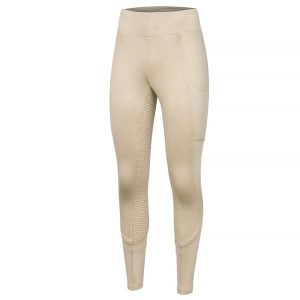 Legginsy jeździeckie damskie z pełnym lejem START Medway. Zielone legginsy START, bez wzorów, z materiału. Za 251,99 zł.