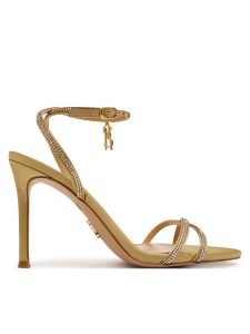 Steve Madden Sandały 11005123 Złoty. Żółte sandały Steve Madden, bez wzorów, ze skóry, bez obcasa, na szpilce, bez zapięcia. Za 519,99 zł.