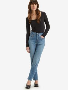 Levi's Dżinsy - Slim fit - w kolorze niebieskim rozmiar: W26/L30. Niebieskie jeansy Levi's®, z aplikacjami, z podwyższonym stanem. Za 197,17 zł.