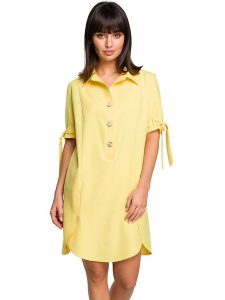 Be Wear Sukienka w kolorze żółtym rozmiar: L. Żółte sukienki Be Wear, l, bez wzorów, bez kołnierzyka, bez ramiączek, midi. Za 118,84 zł.