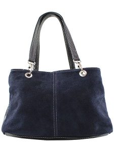 ORE10 Skórzana torebka w kolorze granatowym - 32 x 20 x 14 cm rozmiar: onesize. Niebieskie torebki klasyczne ORE10, bez wzorów, z materiału, bez dodatków. Za 101,23 zł.