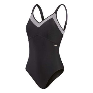 Damski kostium kąpielowy 1-częściowy Speedo Eco Mesh Detail 1p Bla. Czarne stroje jednoczęściowe Speedo, bez wzorów, z meshu. Za 311,00 zł.