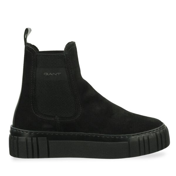 Sztyblety Gant. Czarne botki GANT, bez wzorów, bez obcasa, na płaskiej podeszwie, bez zapięcia. Za 539,99 zł.