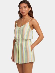 Sukienka Damska O'Neill Thin Strap Buttoned Romper. Zielone kombinezony O'Neill, na lato, l, bez wzorów, z materiału, eleganckie, bez kołnierzyka, bez ramiączek. Za 319,00 zł.