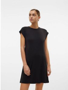 Vero Moda Sukienka w kolorze czarnym rozmiar: L. Czarne sukienki Vero Moda, na co dzień, l, bez wzorów, bez kołnierzyka, bez ramiączek, mini, proste. Za 83,42 zł.