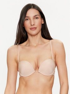 Wonderbra Biustonosz z fiszbiną WB009243 Beżowy. Brązowe biustonosze Wonderbra, bez wzorów, z syntetyku. Za 199,99 zł.