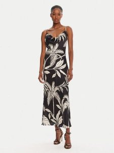 Guess Sukienka koktajlowa W5GK85 WH9C2 Czarny Classic Fit. Czarne kombinezony Guess, m, z aplikacjami, z syntetyku, wizytowe, bez kołnierzyka, bez ramiączek. Za 369,99 zł.