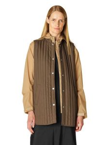 Ilse Jacobsen Kamizelka pikowana w kolorze brązowym rozmiar: 38. Brązowe kamizelki Ilse Jacobsen, bez wzorów, bez kołnierzyka, bez ramiączek, bez kaptura. Za 201,95 zł.