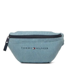 Saszetka nerka Tommy Hilfiger. Niebieskie nerki i saszetki TOMMY HILFIGER, bez wzorów, z denimu. Za 159,99 zł.