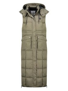 Canadian Peak Kamizelka zimowa "Vardeak" w kolorze khaki rozmiar: L. Brązowe kamizelki Canadian Peak, na zimę, l, bez wzorów, bez kołnierzyka, bez ramiączek, bez kaptura. Za 252,99 zł.