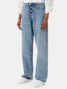 HUGO Jeansy Leni 50559617 Niebieski Loose Fit. Niebieskie jeansy Hugo, bez wzorów, z bawełny. Za 449,99 zł.