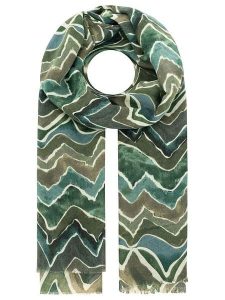 Zwillingsherz Szal w kolorze zielonym - 180 x 90 cm rozmiar: onesize. Zielone szaliki Zwillingsherz, bez wzorów, z materiału. Za 67,09 zł.