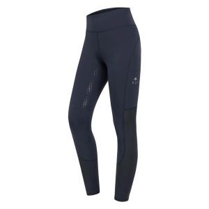 Damskie legginsy jeździeckie z wysokim stanem i pełną przyczepnością ELT Hanna. Niebieskie legginsy ELT, bez wzorów, z elastanu, z podwyższonym stanem. Za 263,50 zł.