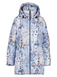 Didriksons Parka "Sia Aop" w kolorze niebieskim rozmiar: 40/42. Niebieskie płaszcze Didriksons, bez wzorów, bez kaptura. Za 543,90 zł.