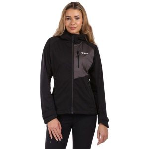 Damska kurtka softshell Kilpi BELTRA-W. Czarne kurtki Kilpi, l, bez wzorów, z softshellu, bez kaptura. Za 473,69 zł.