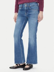 Pepe Jeans Jeansy PL204877 Niebieski Flare Fit. Niebieskie jeansy Pepe Jeans, bez wzorów, z bawełny. Za 309,99 zł.