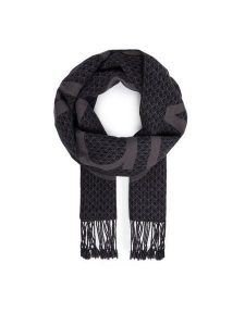 Calvin Klein Szalik LV04D8111G Szary ciemny. Szare szaliki Calvin Klein, bez wzorów, z wełny. Za 329,99 zł.