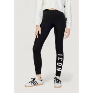 Legginsy Kobieta ICON. Czarne legginsy ICON, bez wzorów. W wyprzedaży za 197,60 zł.