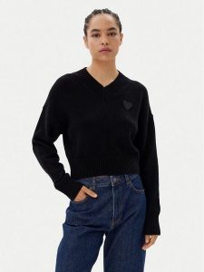 HUGO Sweter Scutie 50543059 Czarny Relaxed Fit. Czarne swetry klasyczne Hugo, l, z syntetyku, bez kołnierzyka. Za 439,99 zł.