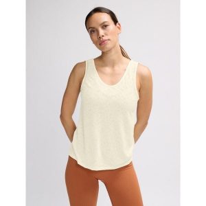 Damski tank top Hummel MT Light Burnout. Białe topy Hummel, bez wzorów, sportowe, bez kołnierzyka, bez ramiączek. Za 158,50 zł.