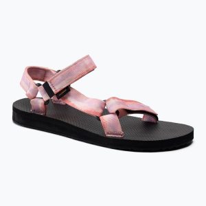 Sandały damskie Teva Original Universal Tie-Dye. Czerwone buty trekkingowe Teva, bez wzorów, bez obcasa, bez zapięcia. Za 179,99 zł.