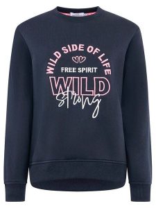 Zwillingsherz Bluza "Wild Side" w kolorze granatowym rozmiar: L/XL. Niebieskie bluzy Zwillingsherz, l, bez wzorów, bez kaptura. Za 233,33 zł.