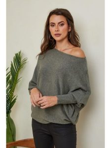 Joséfine Sweter "Hajos" w kolorze khaki rozmiar: XL. Brązowe swetry oversize Joséfine, xl, bez wzorów, z kaszmiru, bez ramiączek. Za 152,99 zł.