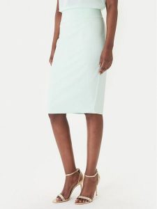 Rinascimento Spódnica ołówkowa CFC0128651003 Zielony Slim Fit. Zielone spódnice Rinascimento, s, bez wzorów, z syntetyku. Za 349,99 zł.
