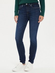 Tommy Hilfiger Jeansy Como WW0WW42485 Granatowy Skinny Fit. Niebieskie jeansy TOMMY HILFIGER, bez wzorów, z bawełny. Za 259,99 zł.