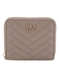 Guess Portfel w kolorze szarobrązowym - 11 x 9 x 2 cm rozmiar: onesize. Brązowe portfele Guess, z aplikacjami, z materiału. Za 197,63 zł.