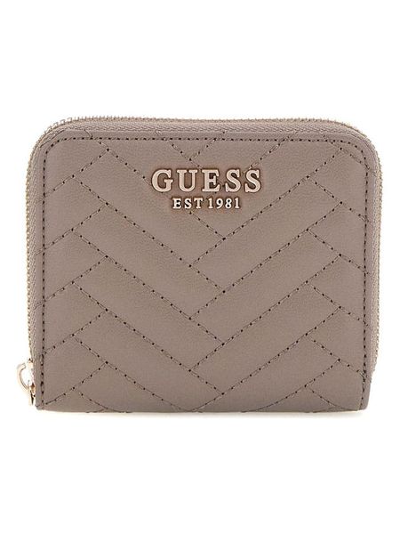 Guess Portfel w kolorze szarobrązowym - 11 x 9 x 2 cm rozmiar: onesize. Brązowe portfele Guess, z aplikacjami, z materiału. Za 183,15 zł.