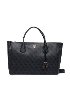 Guess Torebka Marissa Logo HWSG24 82240 Szary ciemny. Szare shopper bag Guess, z aplikacjami, ze skóry, bez dodatków. Za 674,99 zł.