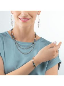 COEUR DE LION Naszyjnik z elementami ozdobnymi - dł. 97 cm rozmiar: onesize. Szare naszyjniki COEUR DE LION, z kryształem, ze stali. Za 543,99 zł.