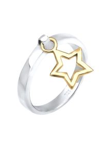 Elli Damski wisiorek z gwiazdą z srebro 925 Sterling Silver Pierścionki 1 ct. Szare pierścionki Elli, srebrne. Za 241,39 zł.