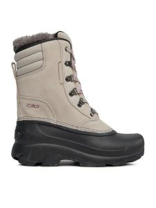 CMP Śniegowce Kinos Wmn Snow Boots Wp 2.0 38Q4556 Beżowy. Brązowe buty zimowe CMP, z nubiku, bez obcasa, bez zapięcia. Za 449,99 zł.