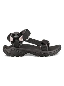 Teva Sandały trekkingowe "Terra Fi 5 Universal" w kolorze czarnym rozmiar: 40. Czarne sandały Teva, bez wzorów, z otwartym noskiem, bez obcasa, na płaskiej podeszwie, bez zapięcia. Za 305,20 zł.