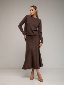 Tantra Spódnica w kolorze brązowym rozmiar: onesize. Brązowe spódnice Tantra, bez wzorów, maxi. Za 157,73 zł.