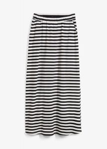Spódnica maxi z czystej bawełny organicznej. Czarne spódnice bonprix, bez wzorów, z bawełny, maxi. Za 69,99 zł.